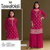 Tawakkal 1314 Heavy Chinon With Embroidery Work Top With Sharara Dupatta Wholesale In India